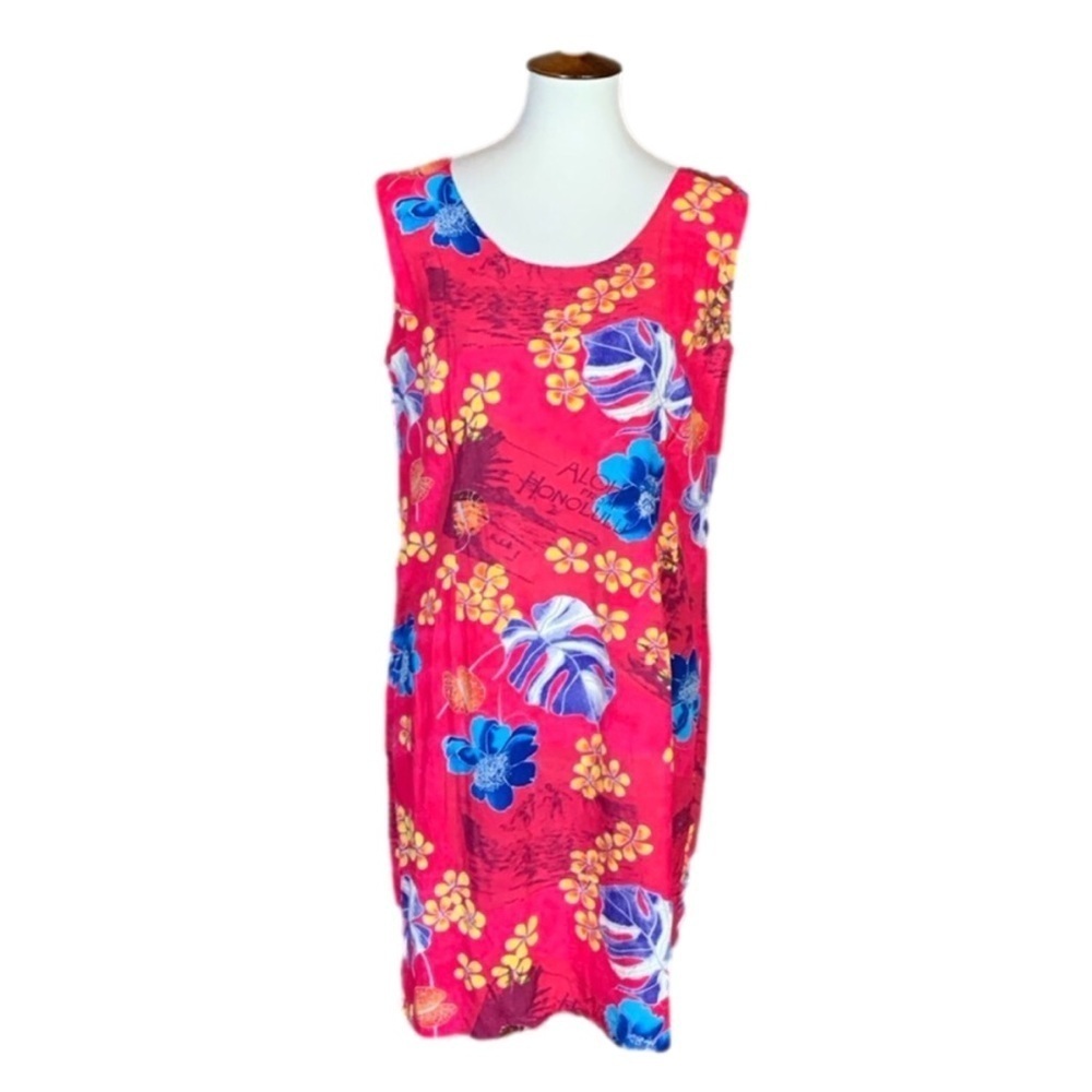 Vintage Jams World Aloha red sleeveless dress Size XL